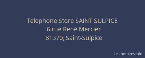 Telephone Store SAINT SULPICE