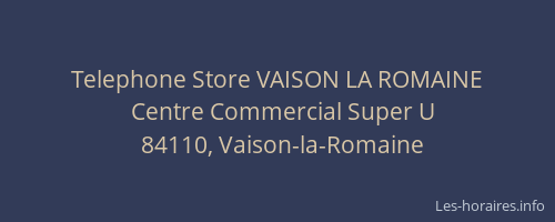 Telephone Store VAISON LA ROMAINE