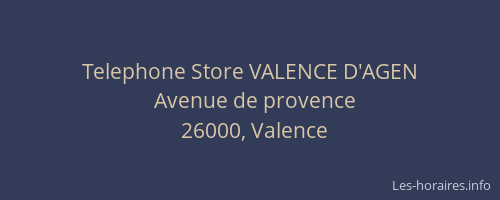 Telephone Store VALENCE D'AGEN