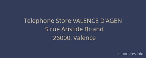 Telephone Store VALENCE D'AGEN