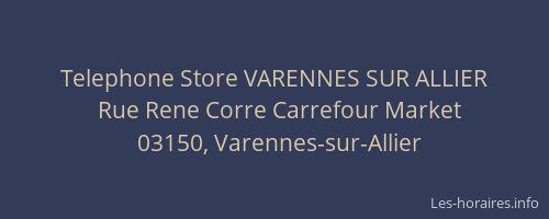 Telephone Store VARENNES SUR ALLIER