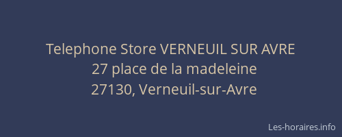 Telephone Store VERNEUIL SUR AVRE