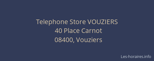 Telephone Store VOUZIERS