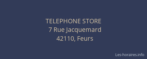 TELEPHONE STORE