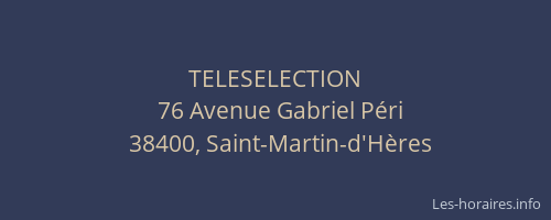 TELESELECTION