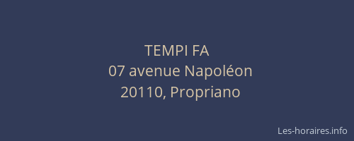 TEMPI FA