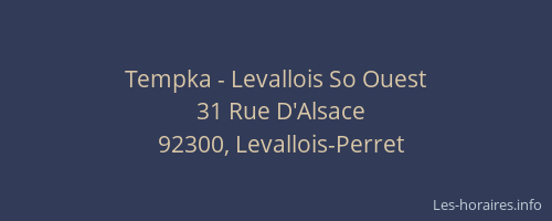 Tempka - Levallois So Ouest