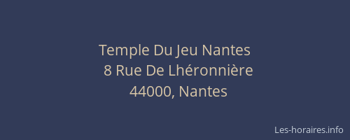 Temple Du Jeu Nantes