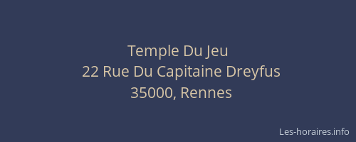 Temple Du Jeu