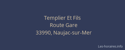 Templier Et Fils