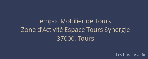 Tempo -Mobilier de Tours