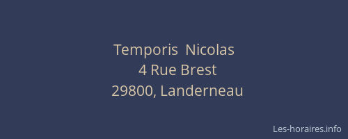 Temporis  Nicolas