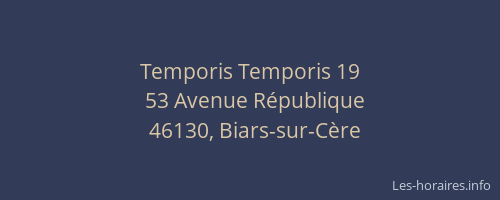 Temporis Temporis 19