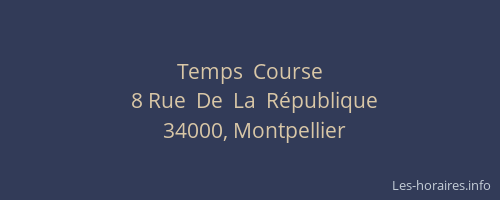 Temps  Course