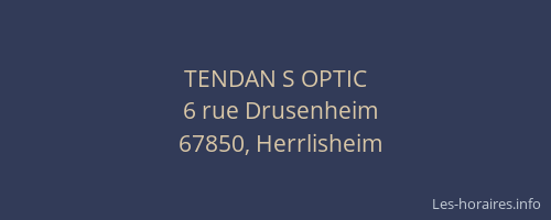 TENDAN S OPTIC