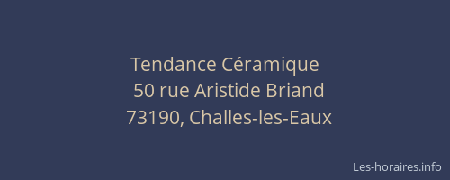 Tendance C&eacute;ramique