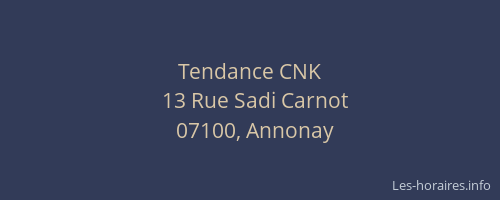 Tendance CNK