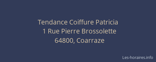 Tendance Coiffure Patricia