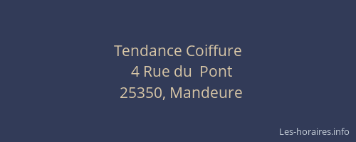 Tendance Coiffure