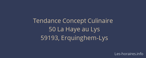 Tendance Concept Culinaire