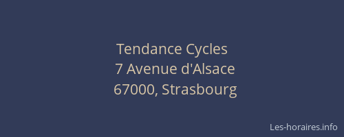Tendance Cycles
