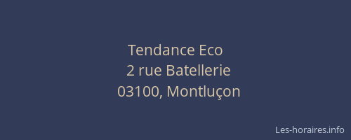 Tendance Eco