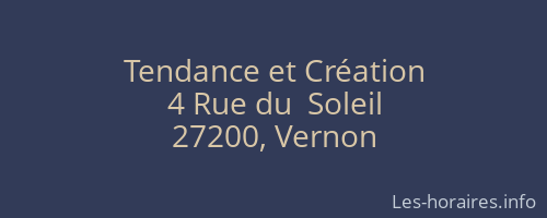 Tendance et Création
