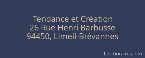 Tendance et Création