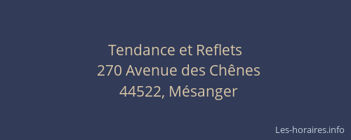 Tendance et Reflets