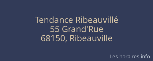 Tendance Ribeauvillé