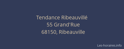 Tendance Ribeauvill&eacute;
