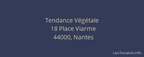 Tendance Végétale