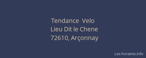Tendance  Velo