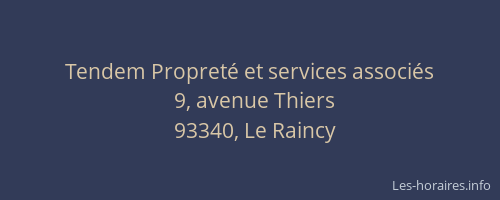 Tendem Propreté et services associés