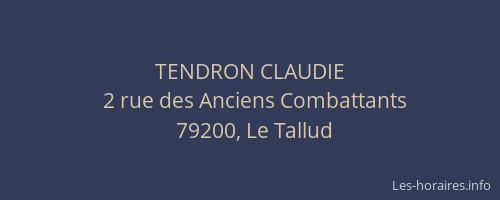 TENDRON CLAUDIE