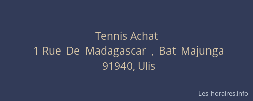Tennis Achat