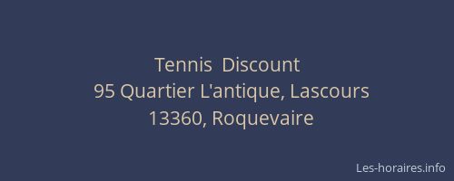 Tennis  Discount