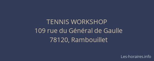 TENNIS WORKSHOP