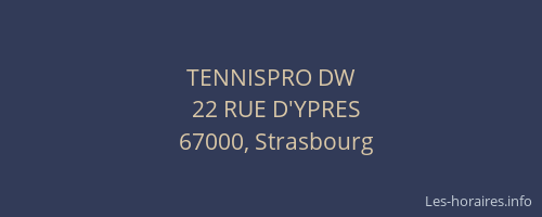 TENNISPRO DW