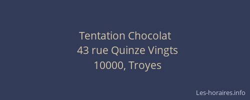 Tentation Chocolat