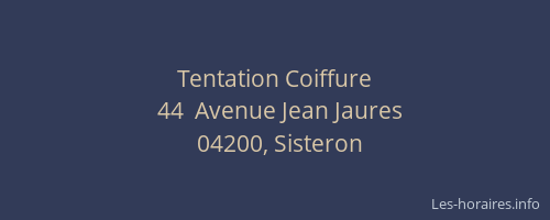 Tentation Coiffure