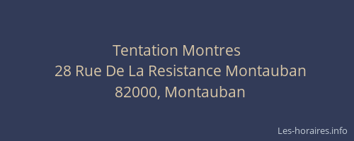 Tentation Montres