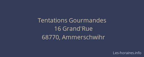 Tentations Gourmandes