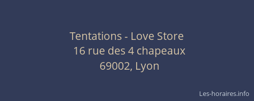 Tentations - Love Store