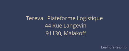 Tereva   Plateforme Logistique
