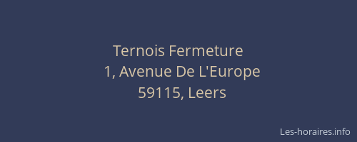 Ternois Fermeture