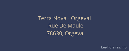 Terra Nova - Orgeval