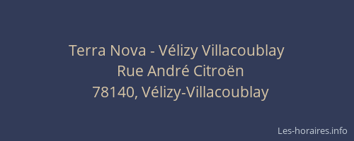 Terra Nova - V&eacute;lizy Villacoublay