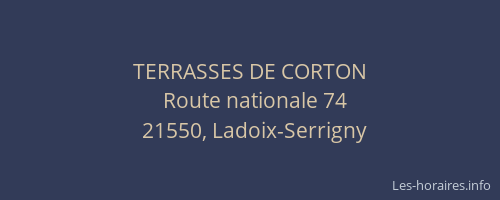 TERRASSES DE CORTON