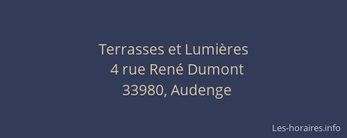 Terrasses et Lumi&egrave;res